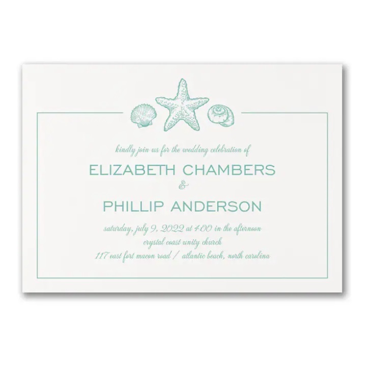 Seashell Wedding Invitations